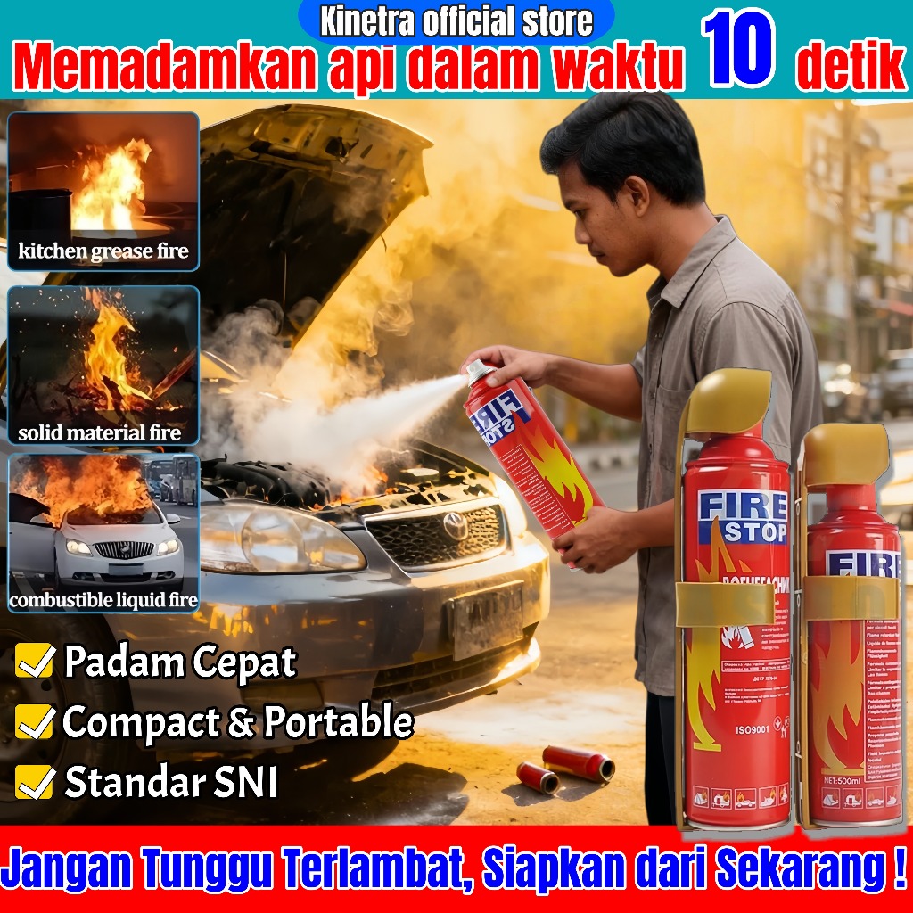Apar mobil pemadam api semprot 500/1000Ml alat pemadam kebakaran api ringan mobil Dapur Rumah