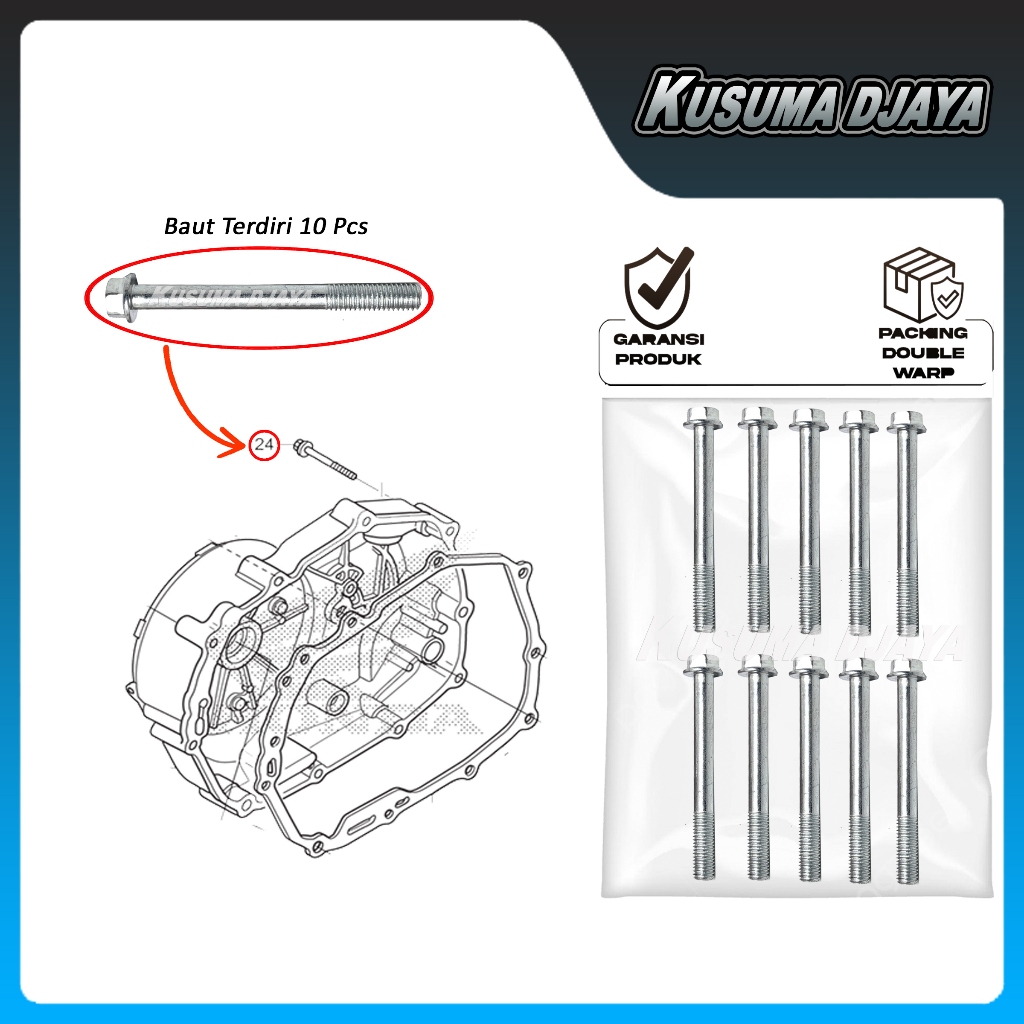 BAUD BAUT BLOK BAK KOPLING SET BLADE 125 FI