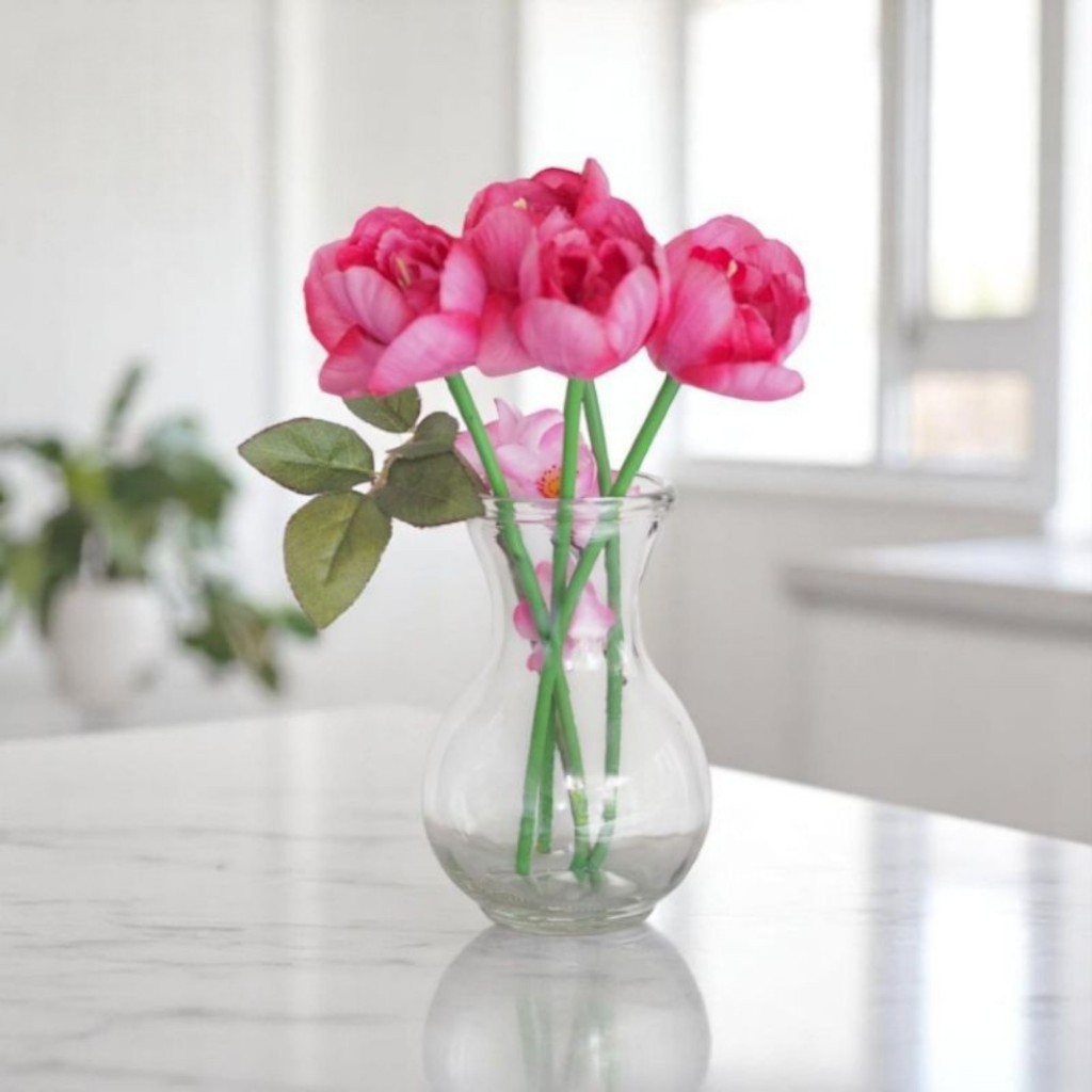 Vas Bunga Bening } Vas Kaca Bunga Aesthetic