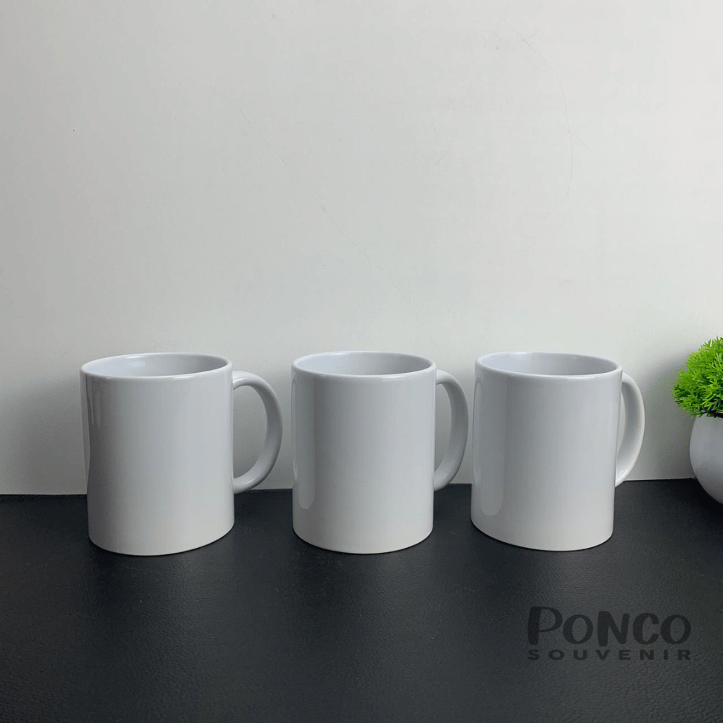 Gelas MUG Polos Coating Bahan Keramik/Mug Polos Coating Import SNI || Tanpa Kemasan
