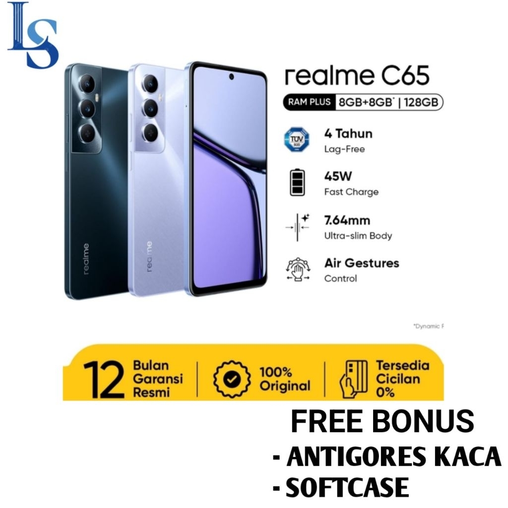 HP REALME C65 RAM 8+8 GB ROM 128 GB [Realme C65 8/128 GB] GARANSI RESMI