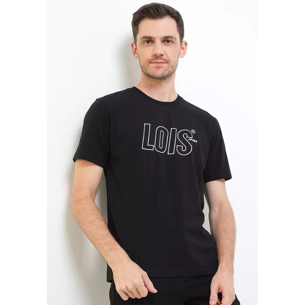 Cotton Jersey Combed 30's T-shirt KSL2429 KAOS T-shirt LOIS ORIGINAL PRIA WARNA HITAM BLACK SIMPLE K