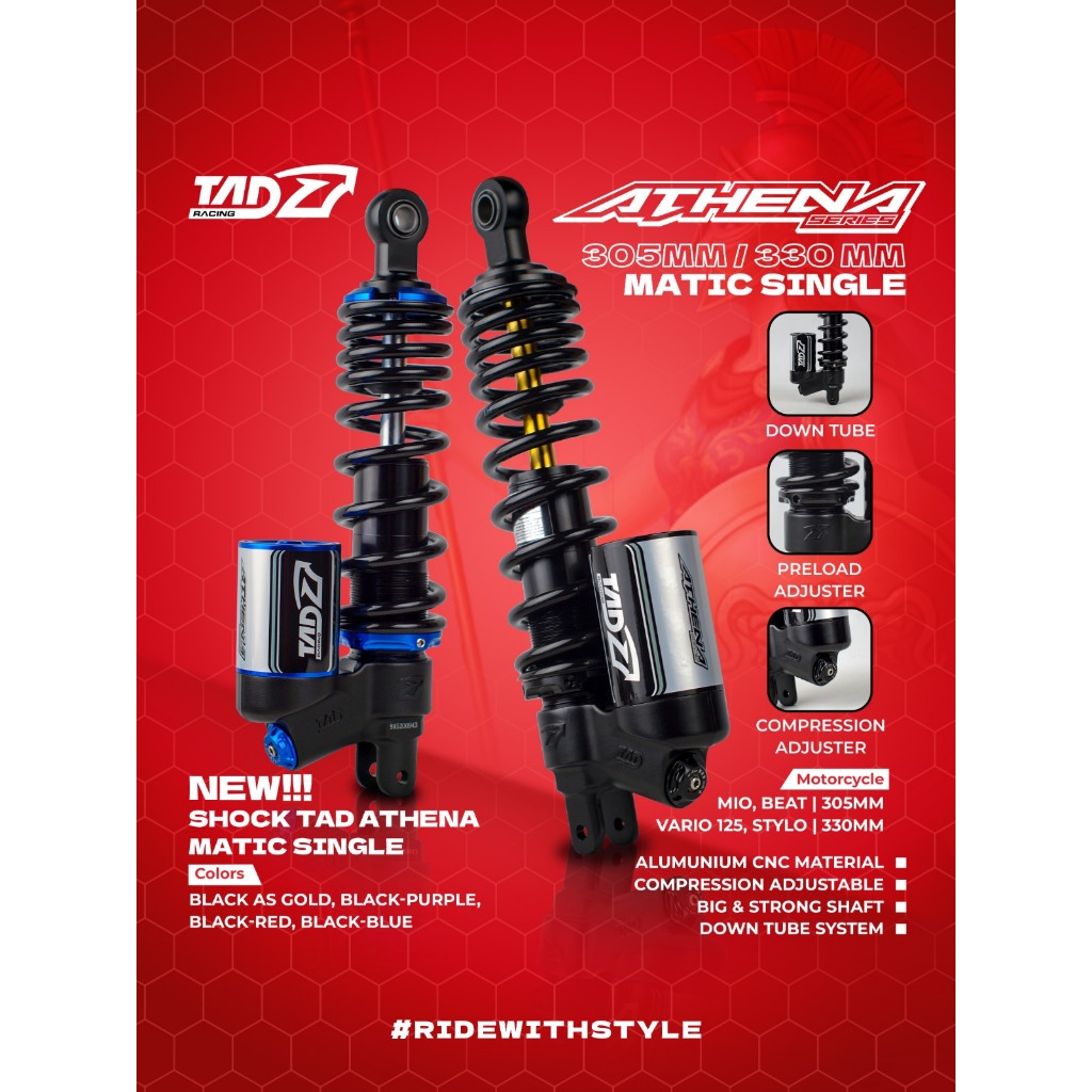 SHOCK TAD ATHENA TABUNG BAWAH MATIC SINGLE 305MM 330MM