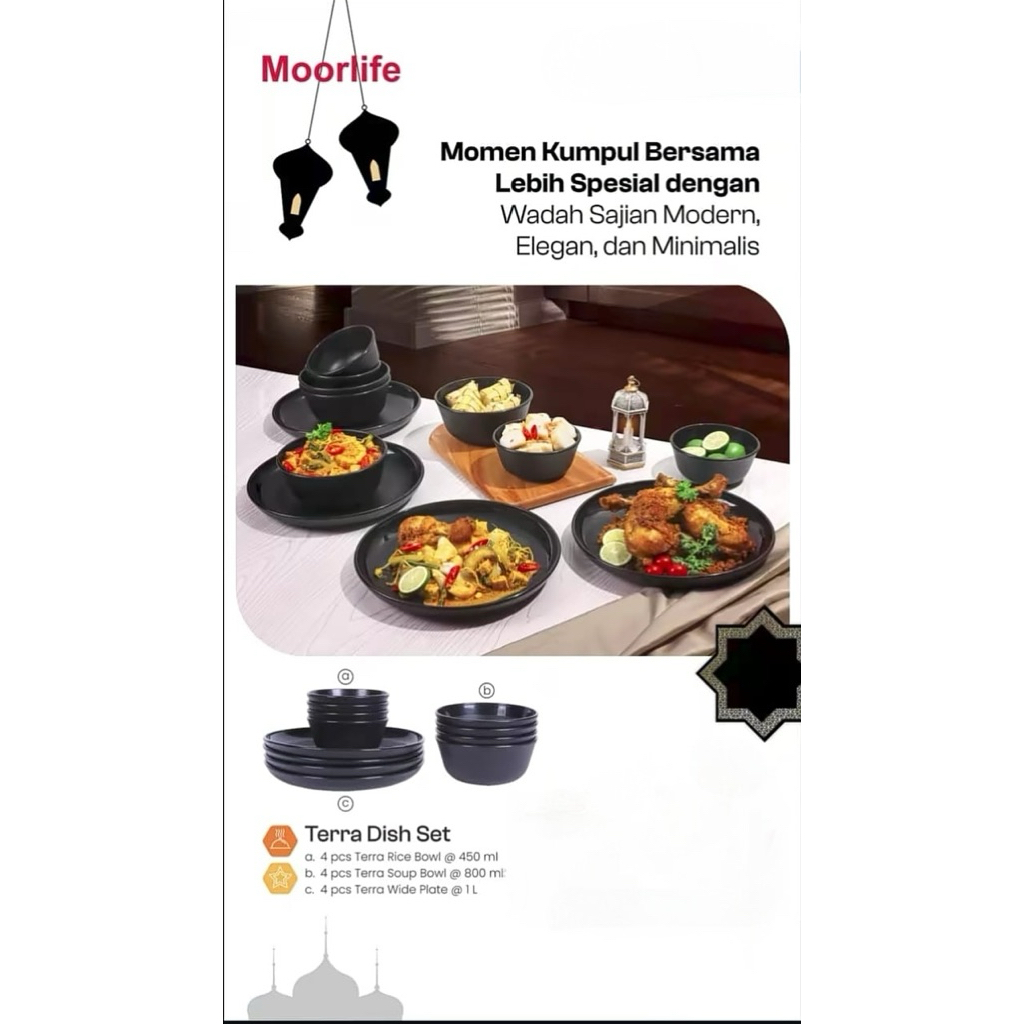 Moorlife Terra Dish Set (Piring+Mangkok) 00061633