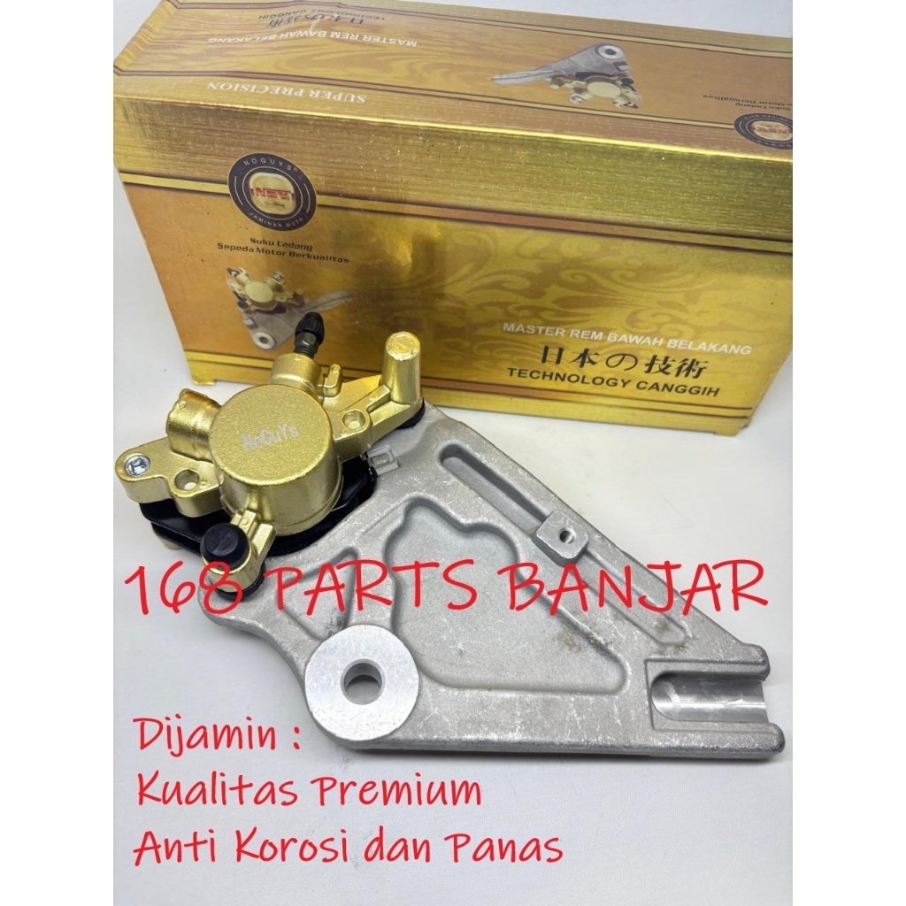 Nagoya Gold Kepala Babi Premium Master Rem Kaliper Cakram Bawah Belakang + Bracket + Plat Honda Supr