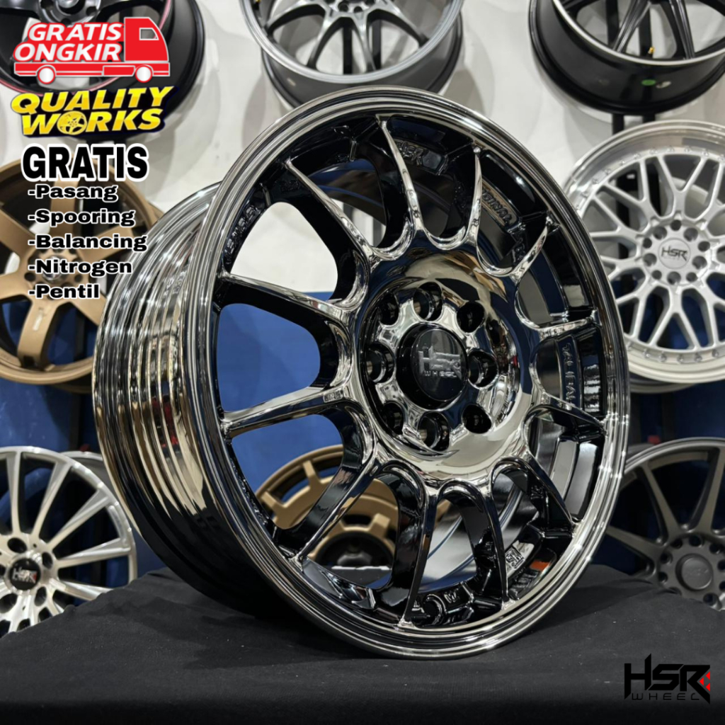 Velg Mobil Sigra Xenia Mobilio Ring 15 Lebar 6,5 ET42 Velg Racing HSR Wheel Talibau