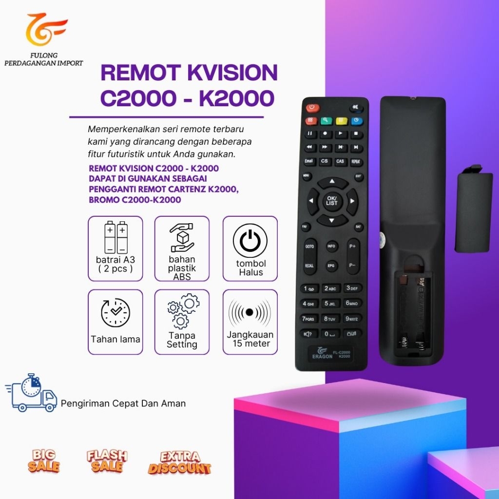 Remote  receiver k vision c2000 bromo cartenz k vision