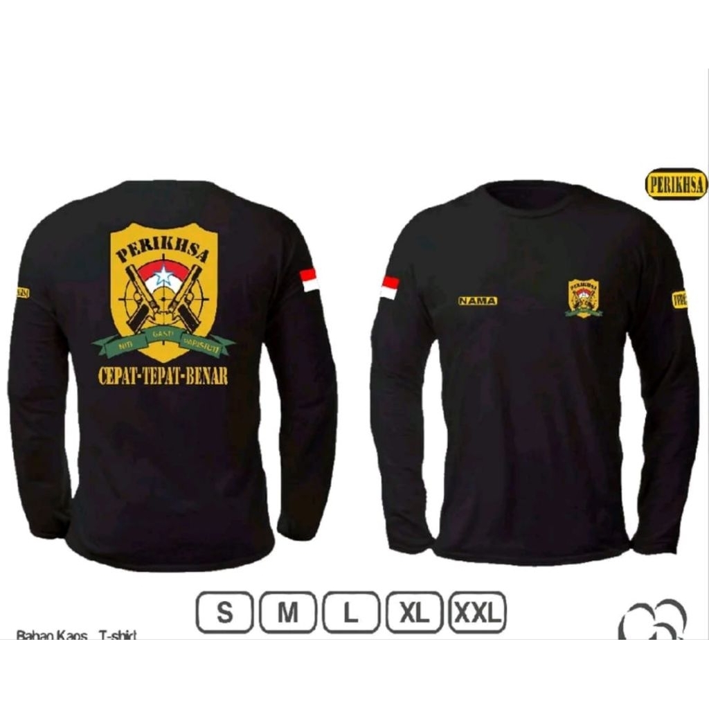 Kaos Lengan Panjang Perikhsa Gratis Nama Dada