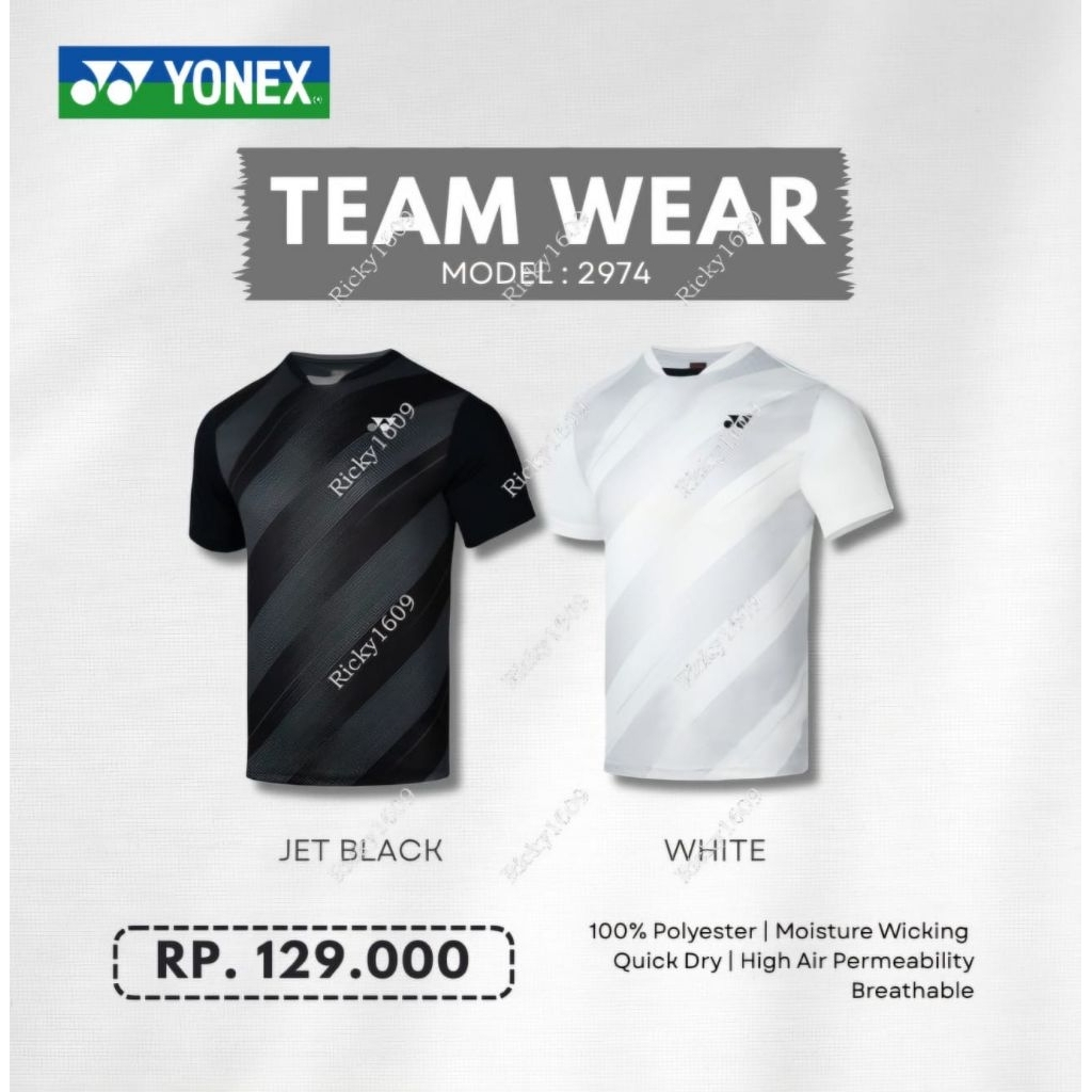 BAJU BADMINTON YONEX TEAM WEAR (2974) NEW ARRIVAL 2025 (BAJU YONEX TEAM WEAR) ORIGINAL YONEX SUNRISE