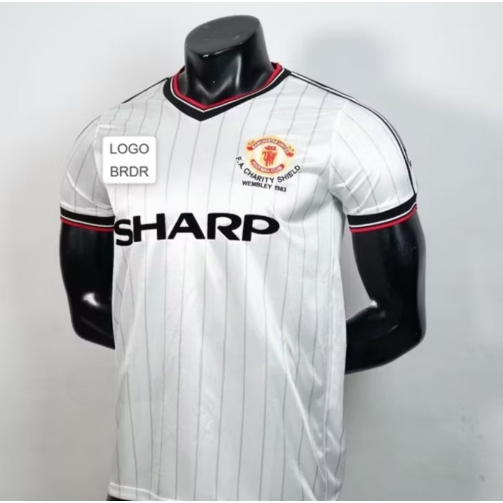 JERSEY BOLA RETRO MANCHESTER UNITED MU EMYU AWAY 1983 1984