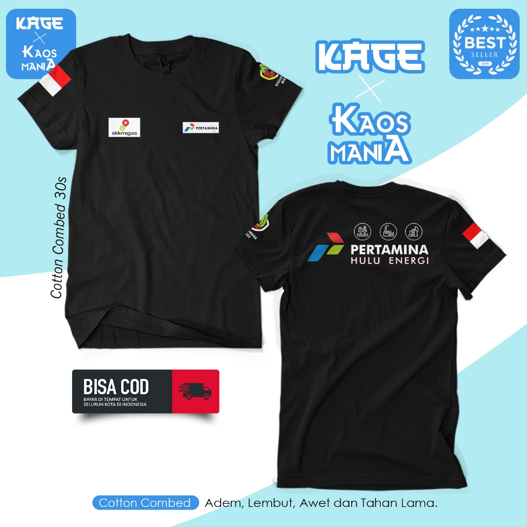 Baju Kaos PERTAMINA HULU ENERGI/ Kaos Migas Elpiji Enduro Kaos Cotton Combed 30s KAOS KAGE