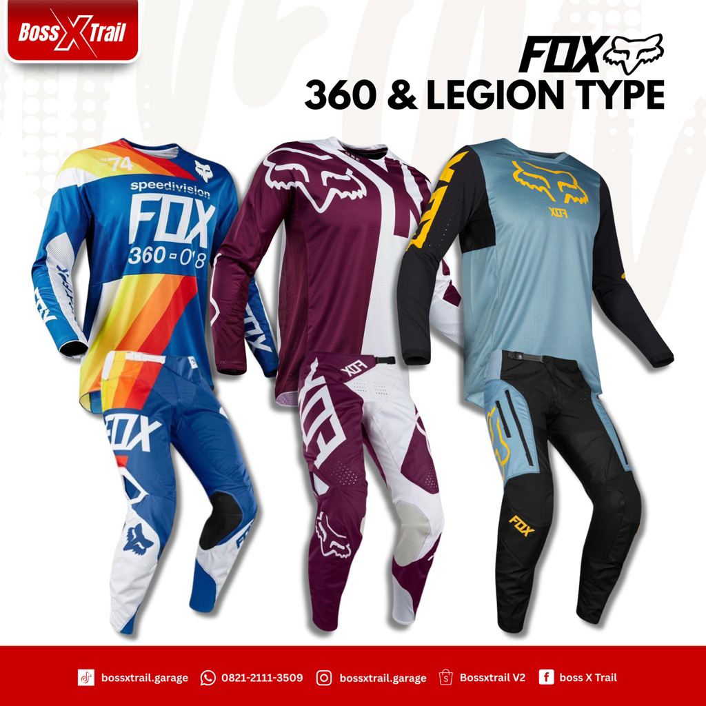 Baju set/Jersey set Mx,Mtb,cross Original Fox 360 dan legion Brand new