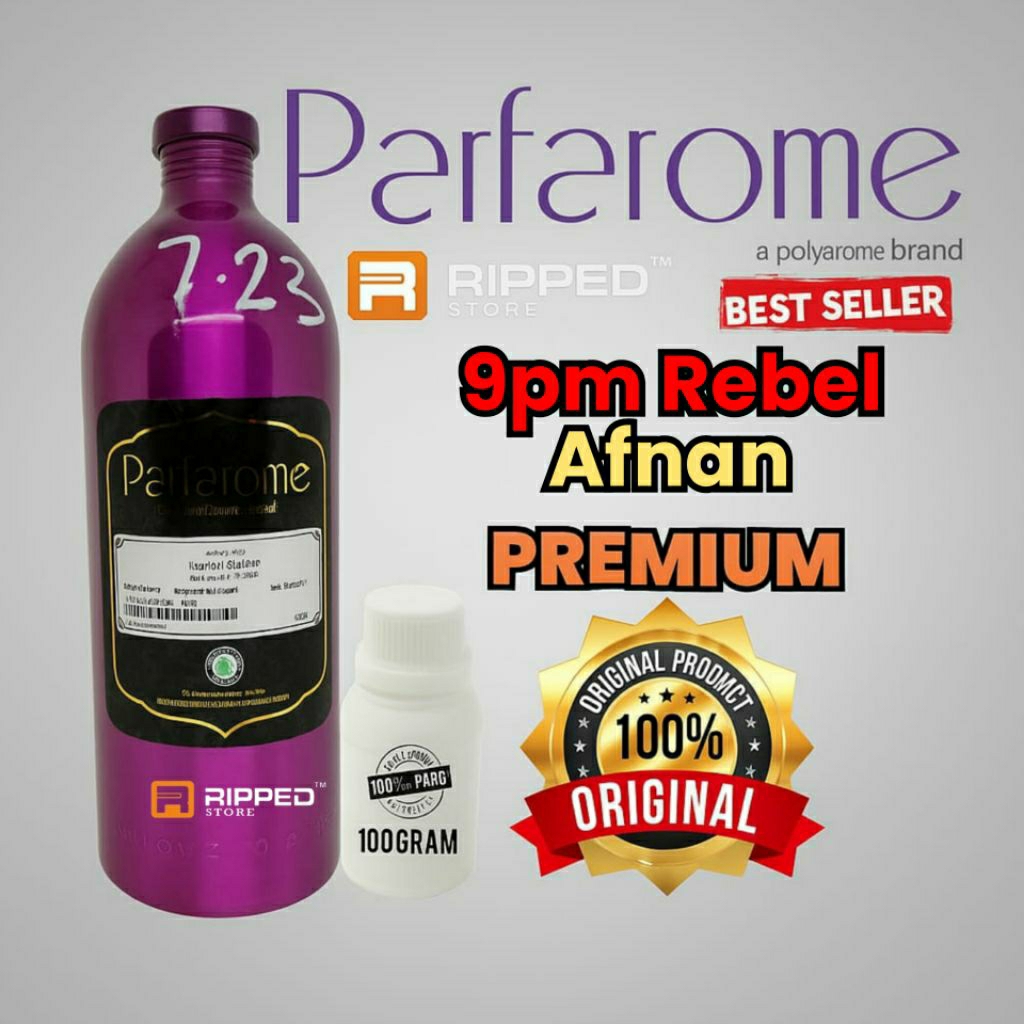 100ml Bibit Parfum Murni 9Pm Rebel Afnan Premium Original Parfarome