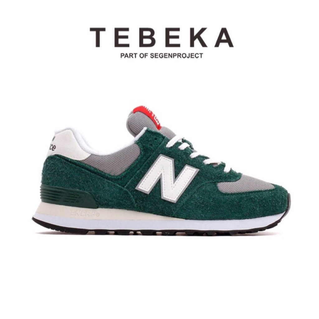 Sneakers NB Classic 574 Suede Midnight Green White Black Original