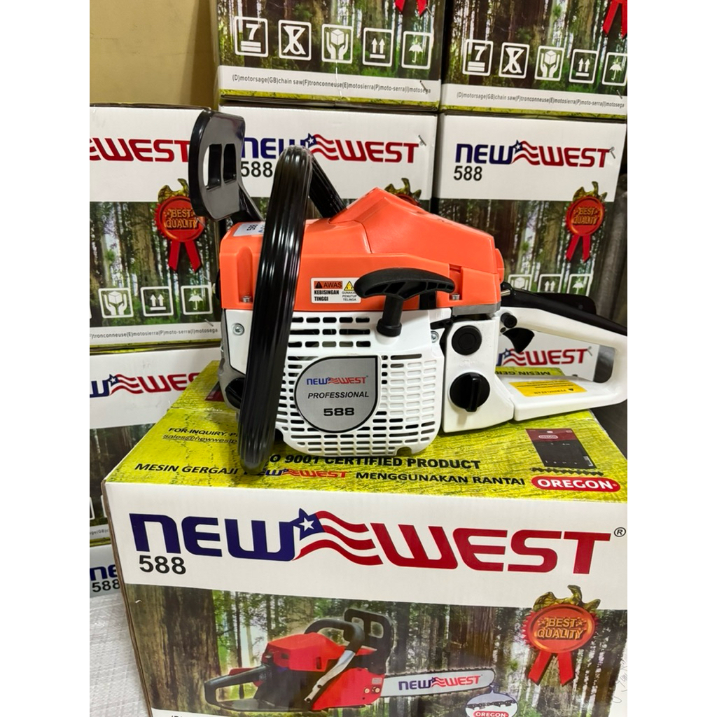 Mesin Potong Kayu Senso 588 New West Asli Tajam -Gergaji Mesin New West 588 Chainsaw 22 inch