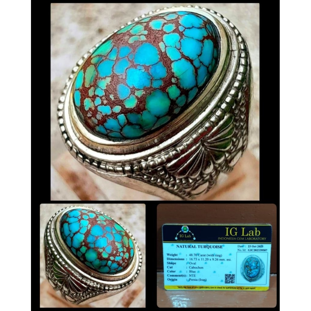 batu pirus jumbo multi colour asli iran persi