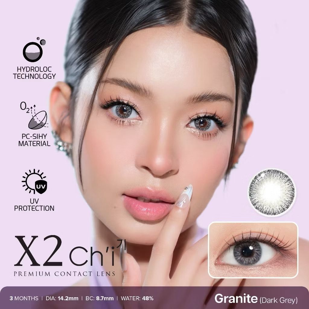 X2 CH'I SOFTLENS VOL I - GRANITE (DARK GREY) | SOFLENS KOREA | SOFLENS NATURAL | X2 CHI