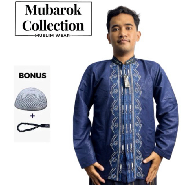 mubarok collection baju koko/baju koko warna/baju koko bordir/baju koko murah/baju koko berkualitas