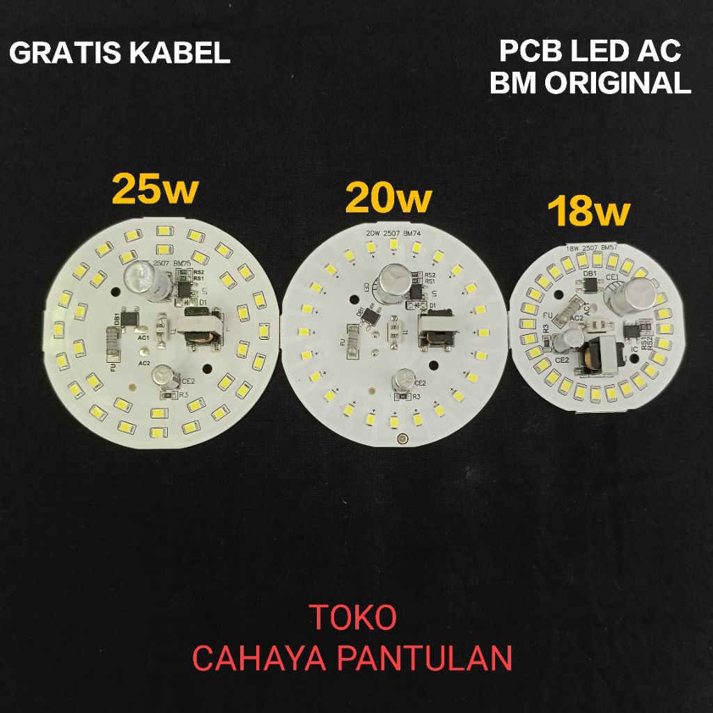 PCB LED AC TIPE BM ORIGINAL 18 20 25 WATT / MESIN LAMPU LED
