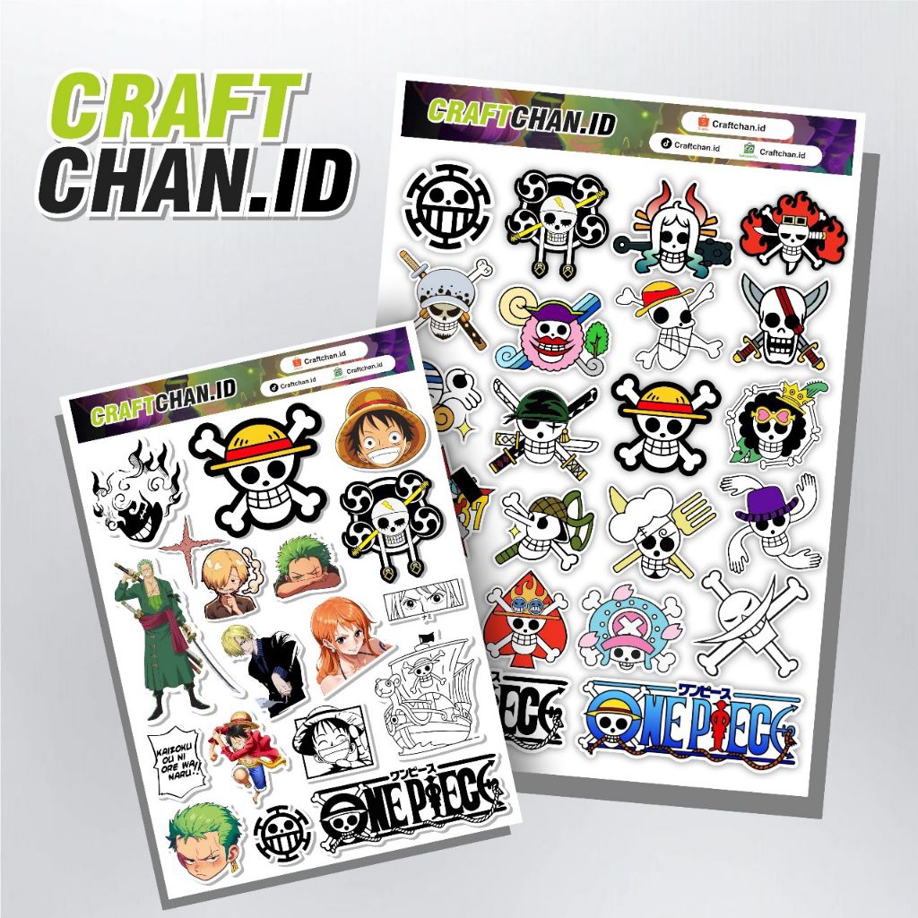 Stiker Anime Random Stiker Random Nakama One Piece | Stiker anime helm laptop hp case Murah | stiker