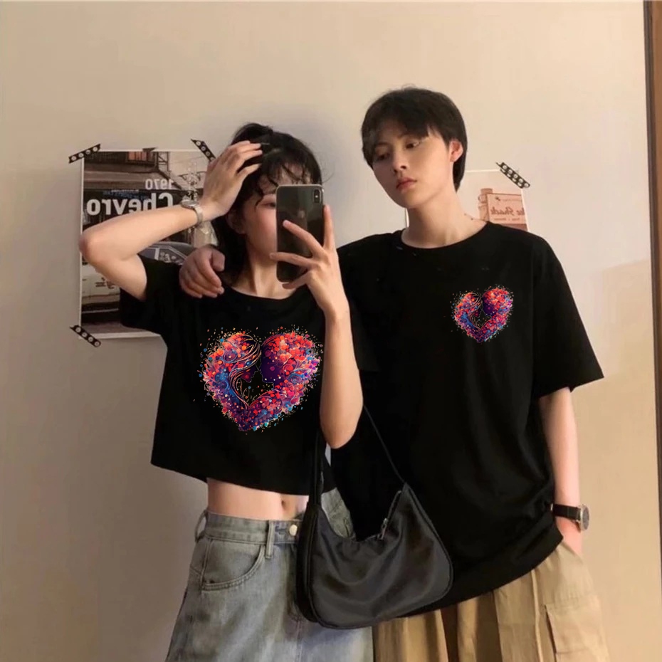 Crop Tee Couple PSYCH Love Kaos Couple Pasangan Serasi Model Kekinian Terbaru