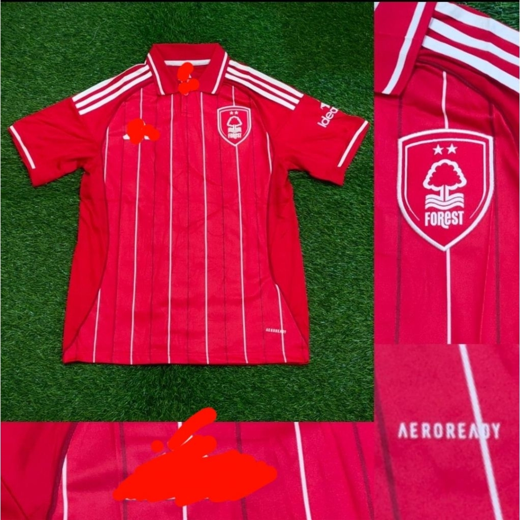 Jersey Kaos Baju Sepak Bola Notingham Nottingham Fores Forest City FC Home Away 3rd Third Biru Klub 