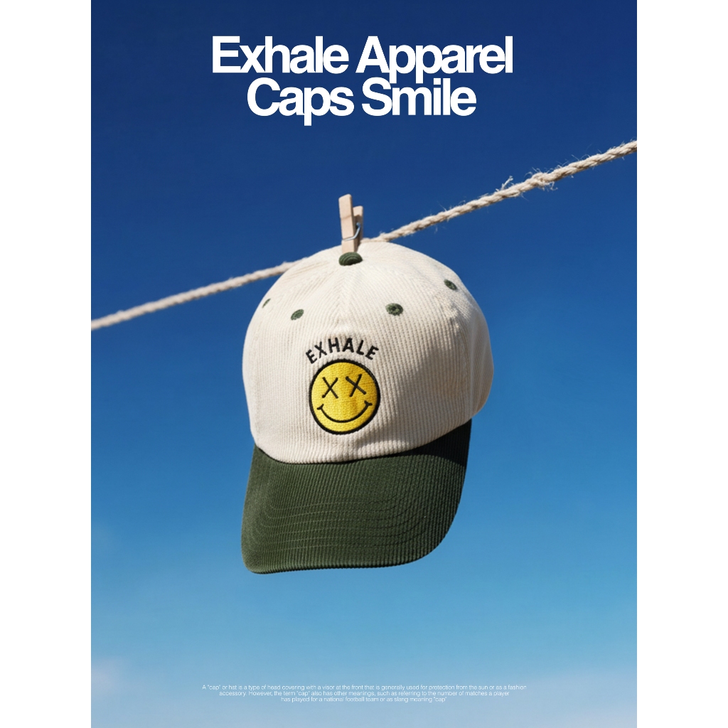 Exhale Topi Corduroy Smile X Olive White