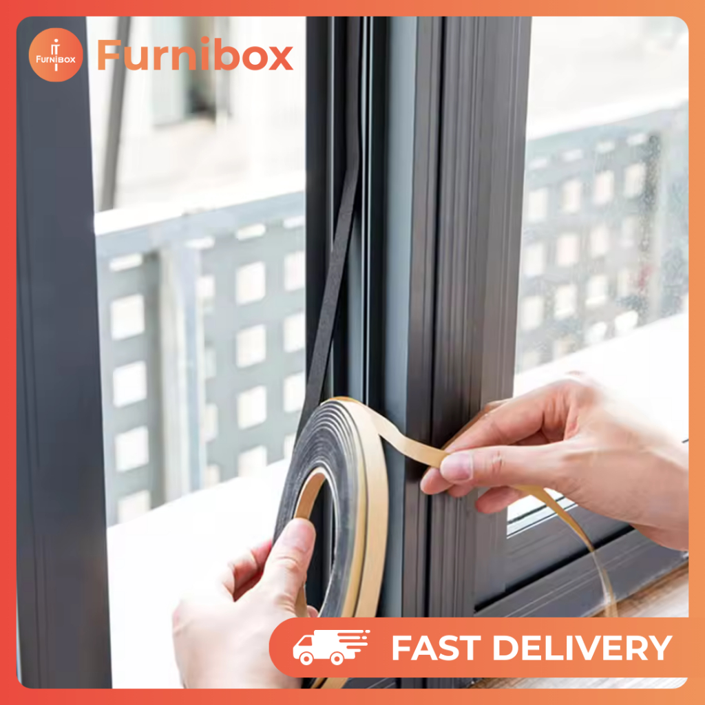 Karet Lis Busa Pintu Door Sponge Rubber Seal 5 Meter - KK - 10 x 3 mm - Panjang 10M,  10 mm