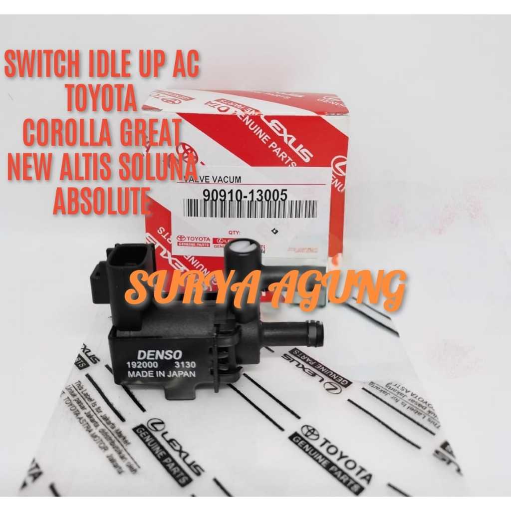 SWITCH IDLE UP AC / VALVE VACUM AC TOYOTA COROLLA GREAT / NEW ALTIS / SOLUNA /