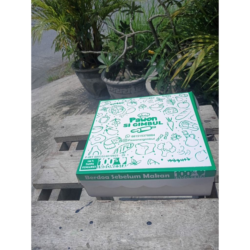 Cetak Kardus Box makanan ivory custom desain (free desain)