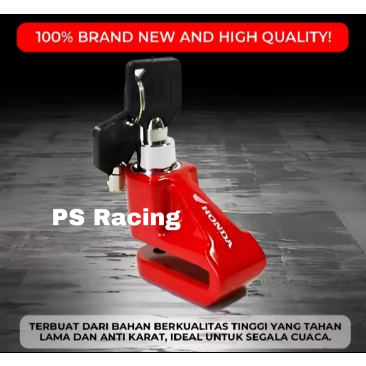 AHM Kunci Motor Cakram Gembok ORI Honda asli Cakram GEMBOK MOTOR dislok Accessories antimaling
