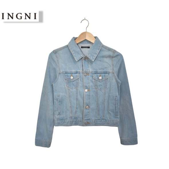Jacket Jeans Denim Crop Ingni Light Blue (KODE : B119 - 14)