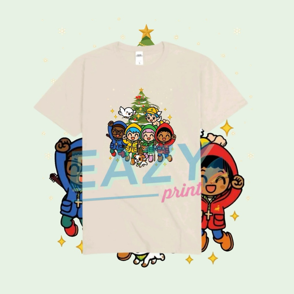 KAOS CHRISTMAS LUCE AND FRIENDS BAJU TSHIRT NATAL YUBILEUM PORTA SANCTA 2025 YUBELIUM FAMILY OUTFIT 