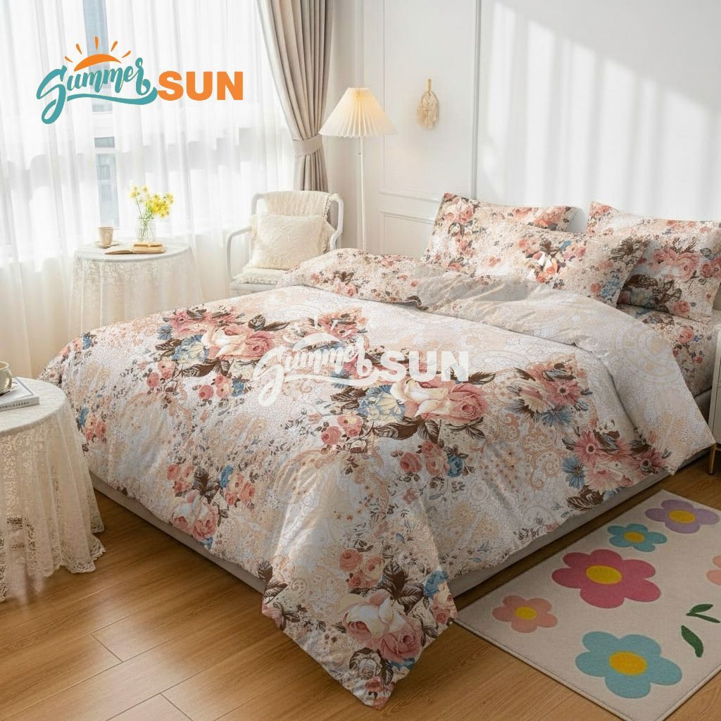 COD Promo Bed Cover Set Stefani - Ukuran Lengkap - Summersun09