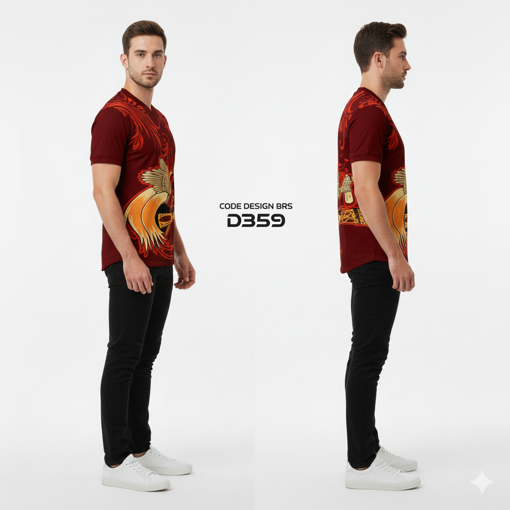 Kaos Jersey Kerah Polo Edisi Batik Papua Full Printing Siap Free Custom Kualitas Premium