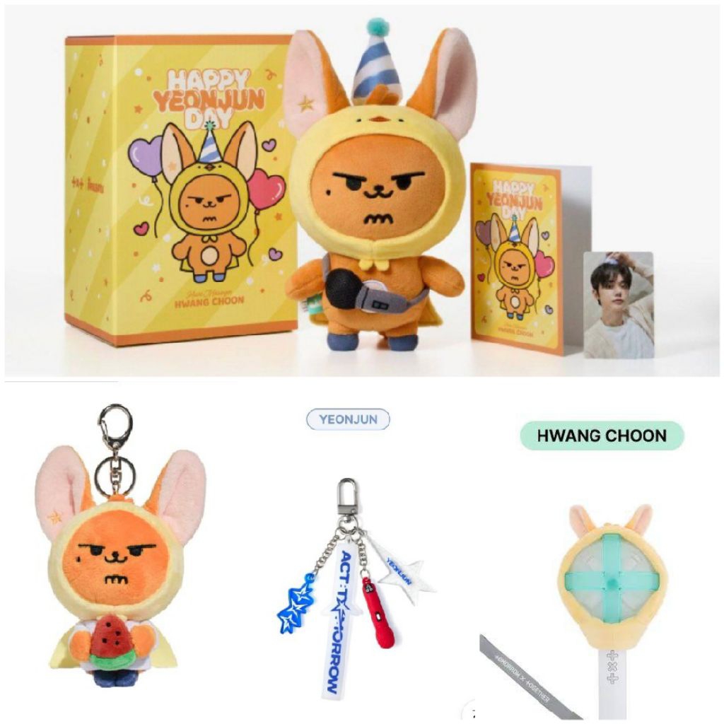 [READY INA] OFFICIAL PPULBATU TXT YEONJUN SLOGAN HWANGCHOON BDAY 20CM SUBAK LS COVER