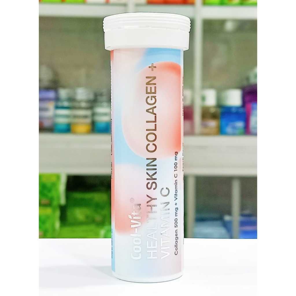 COOL-VITA HEALTHY SKIN COLLAGEN VITAMIN C - (ECERAN 1 TUBE / TABUNG @10 TABLET EFFERVESCENT)