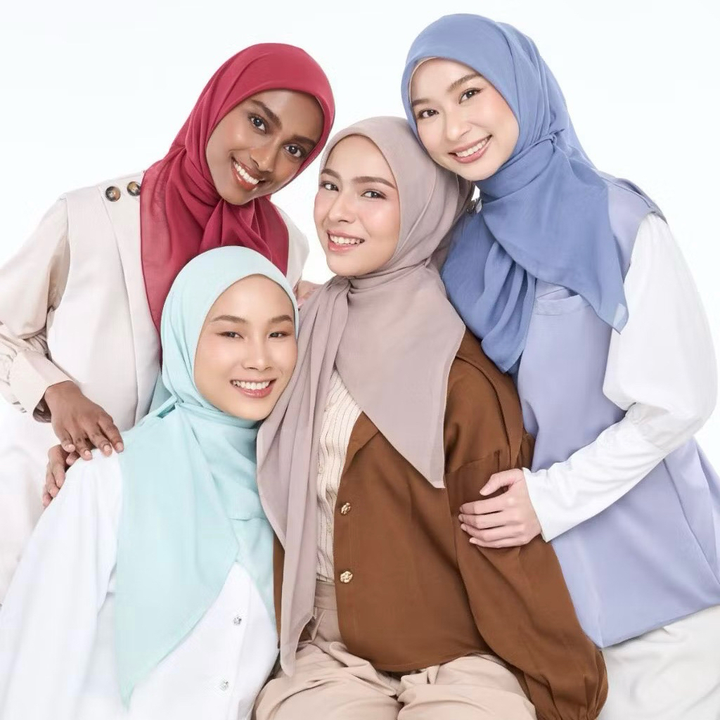 [PRELOVED] napocut Hijab - Plain Paris Hijab Segiempat Paris Japan Premium 115 x 115 cm
