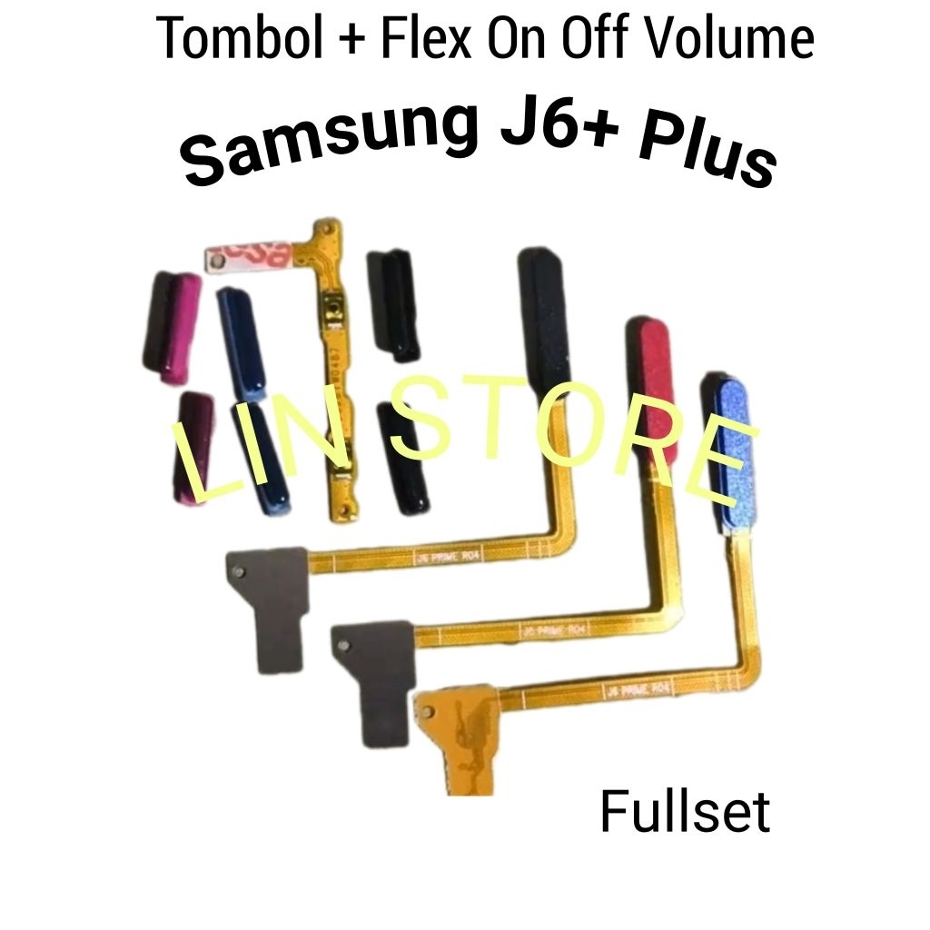 Tombol + Flexible On Off Volume Samsung J6+ / J6Plus / J610 Fingerprint Flexible On off + Volume Sam