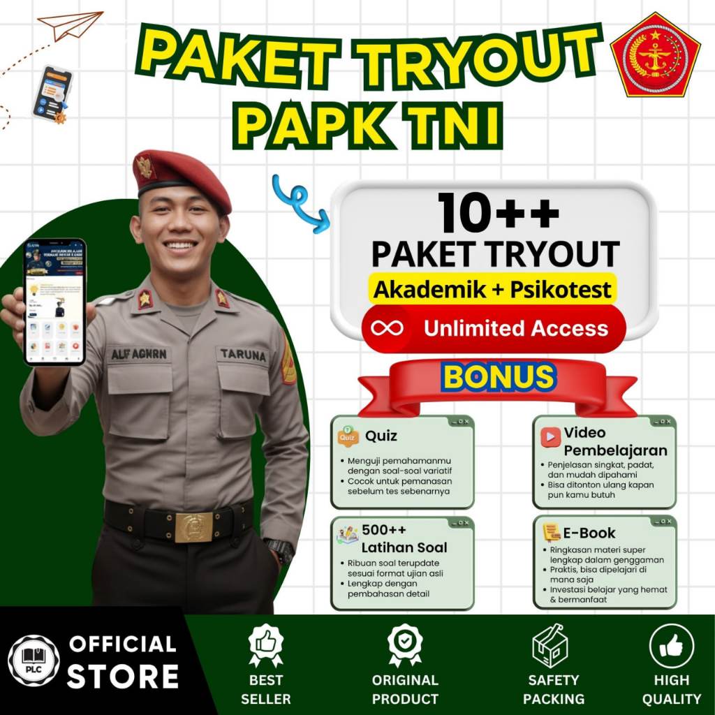 PLC - Tryout Online PAPK TNI 2026 – Aplikasi CAT Online, Tryout & Akun Belajar Lengkap