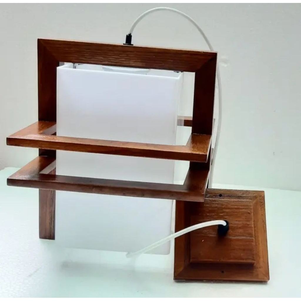 Lampu Gantung Minimalis Lampu Hias 30cm x 30cm x T35cm - kabel hitam