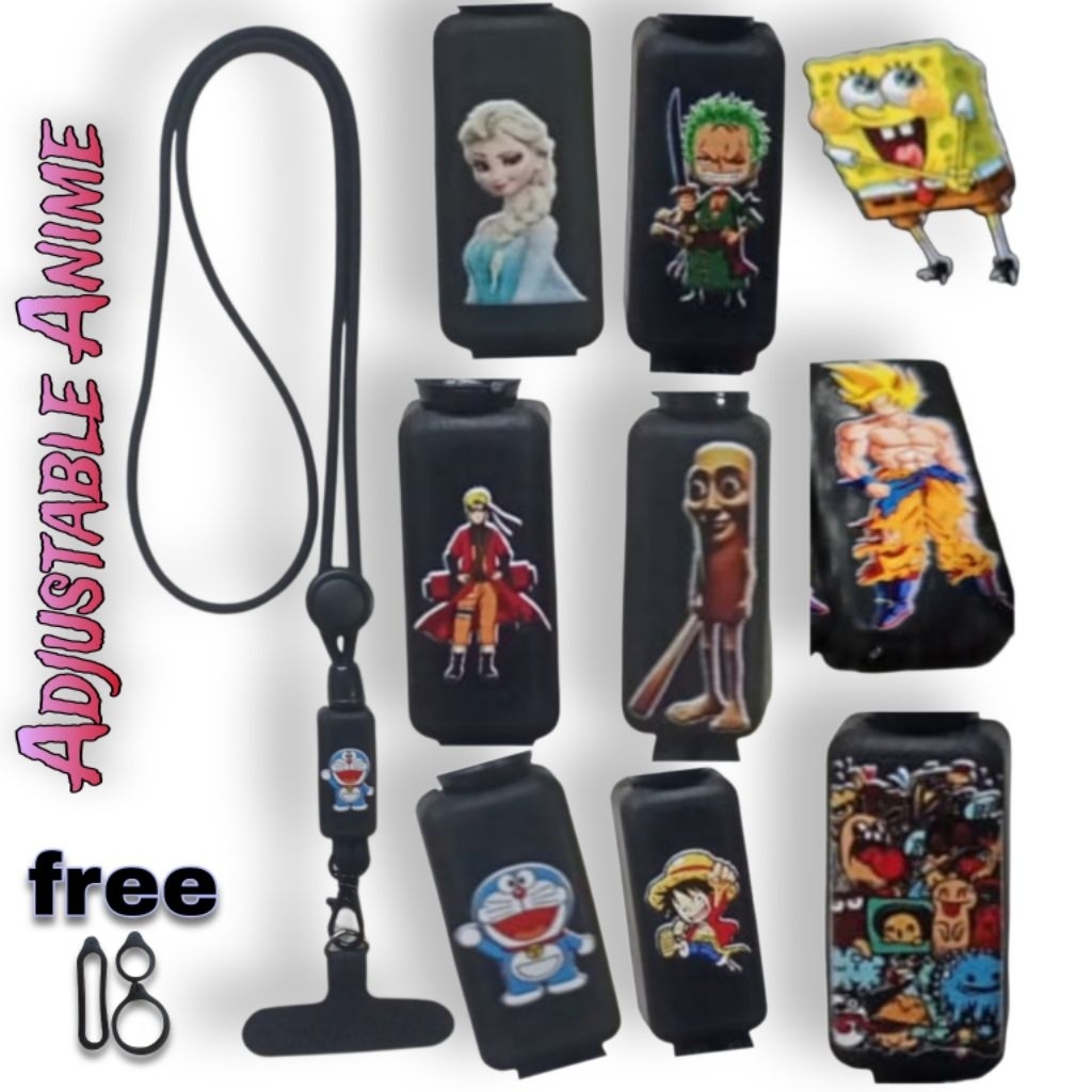 Lanyard Tali Anime Super Black lanyard adjustable