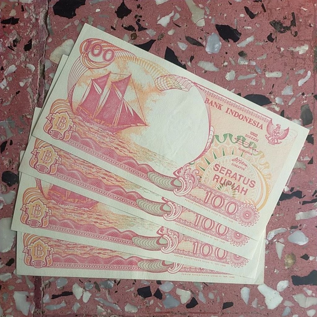 100 rupiah pinisi seri X
