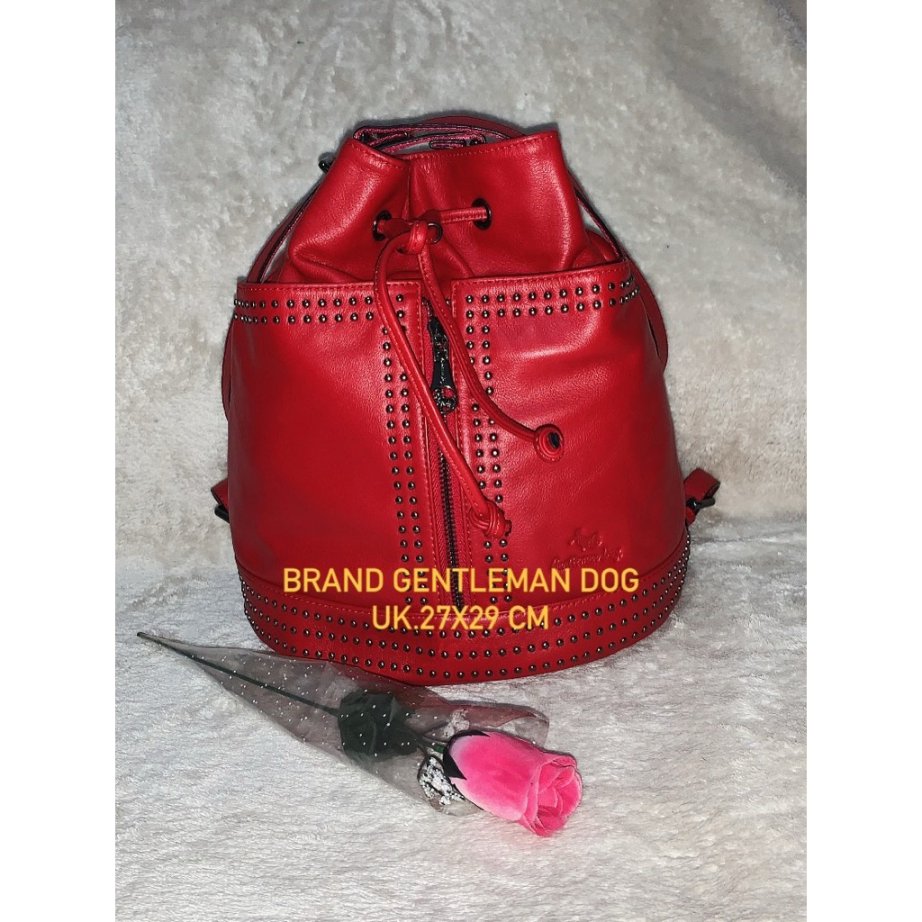 Brand Gantleman Dog Preloved Ransel Multifungsi Kulit Wanita