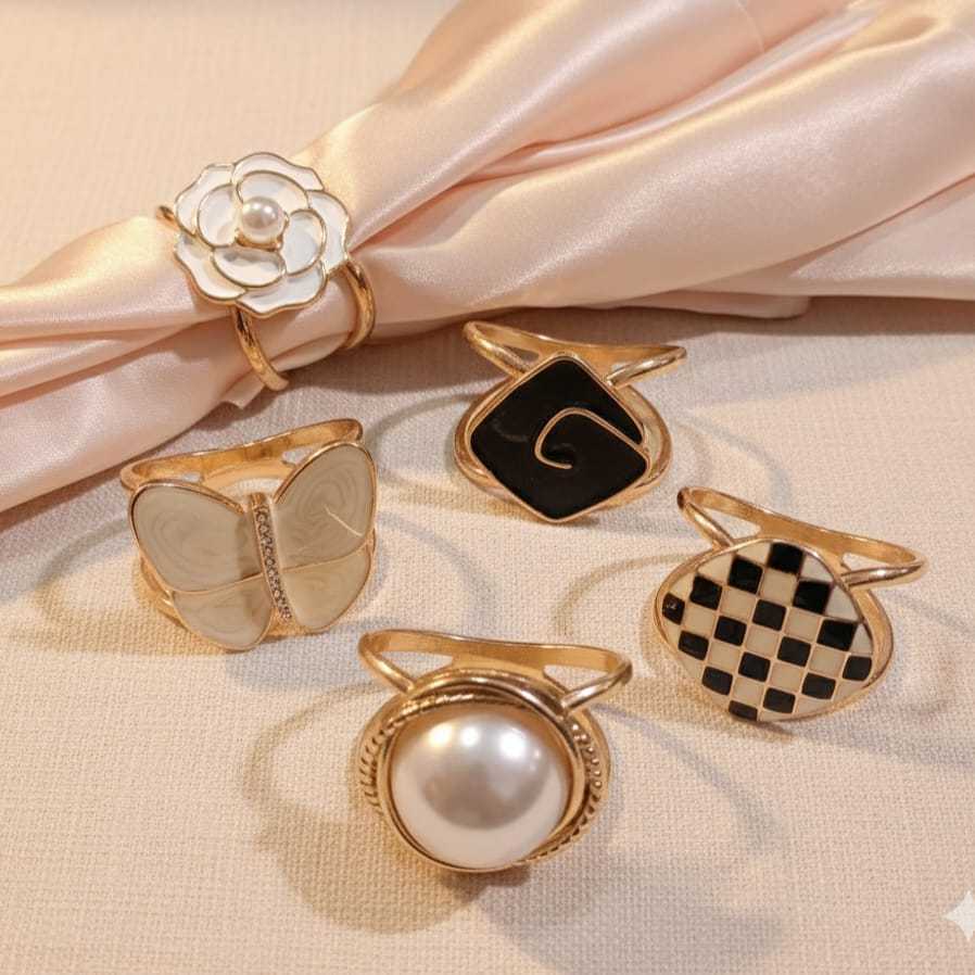 Ring Hijab Besar/Ring diameter lingkaran 3,8 CM/Bros Cincin Fashion Terbaru/Ring Mutiara/Ring kolong