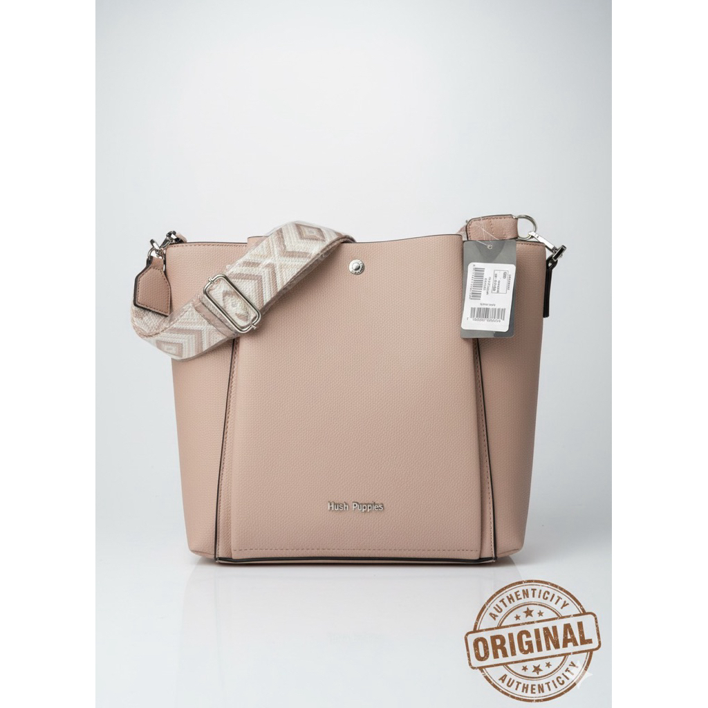 NEW Frances Satchel Hush Puppies M Pink Tas Wanita Hush Puppies Ladies Sling Bag Tas Kerja Tas Kulia