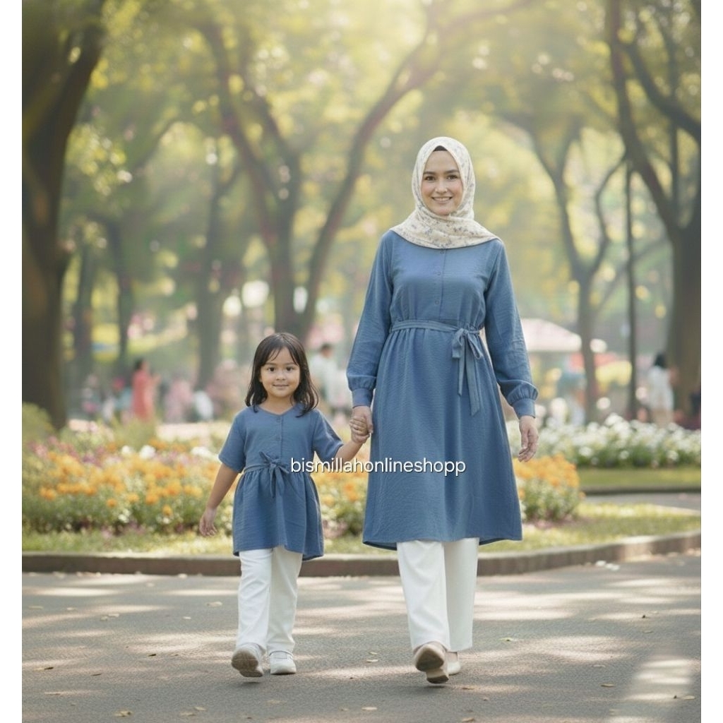 Lamia Couple Ibu dan anak / Baju Couple Ibu Dan Anak Perempuan / Tunik Couple Mom Dan Kids / Blouse 