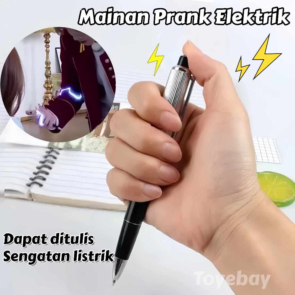 [Ready]PRANK Pulpen Mainan Setrum Kejut/Korek Setrum Prank/Kejut Listrik Lucu Aman/Kejut Listrik Lel