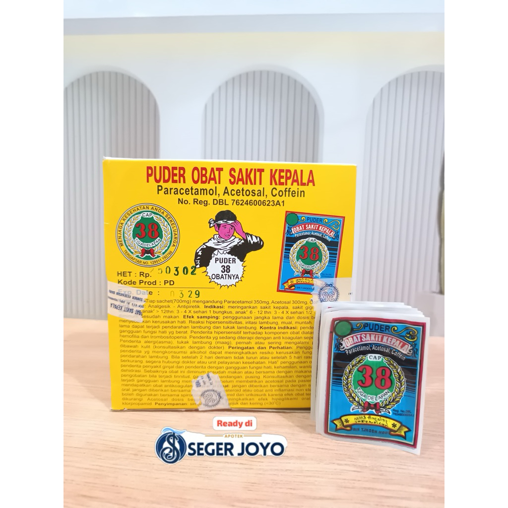 PUDER OBAT SAKIT KEPALA CAP 38 (Sachet)