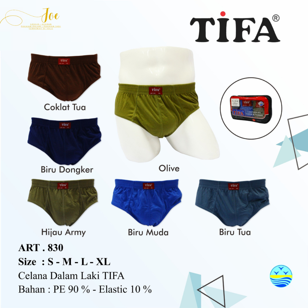 ISI 3 / CD TIFA 830 Pria Pack DOMPET / Celana Dalam TIFA laki-laki / Pakaian Dalam Pria